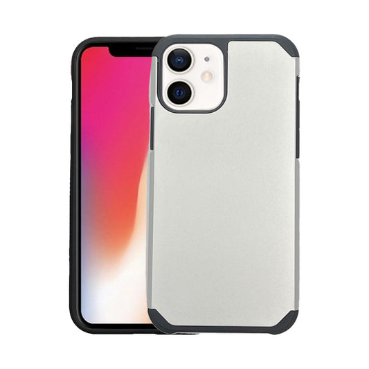 Classic slim armour case for iPhone 12 Mini silver.