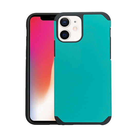 Classic slim armour case for iPhone 12 Mini teal.