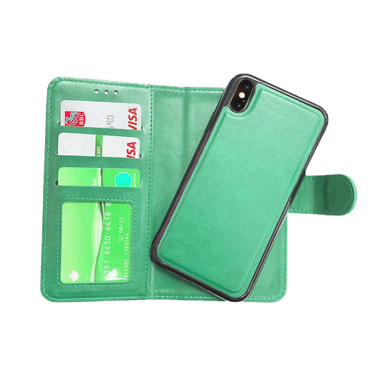 teal iPhone XR magnetic wallet