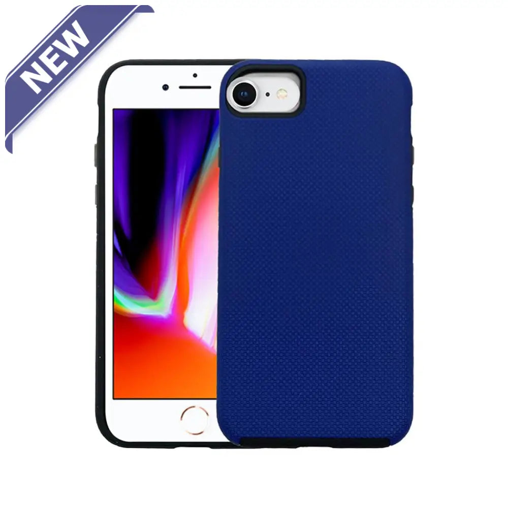 Triangle Dotted Hard Shell Case For Iphone 7Plus /8Plus Navy Blue.