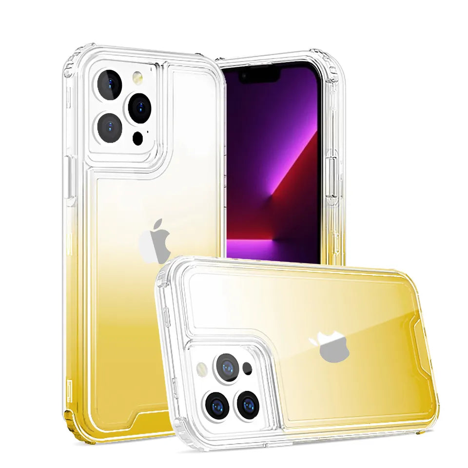 3pc Colourful combo case for iPhone 14 Pro Yellow.